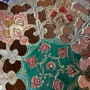 Etched brass bowl , made in India.